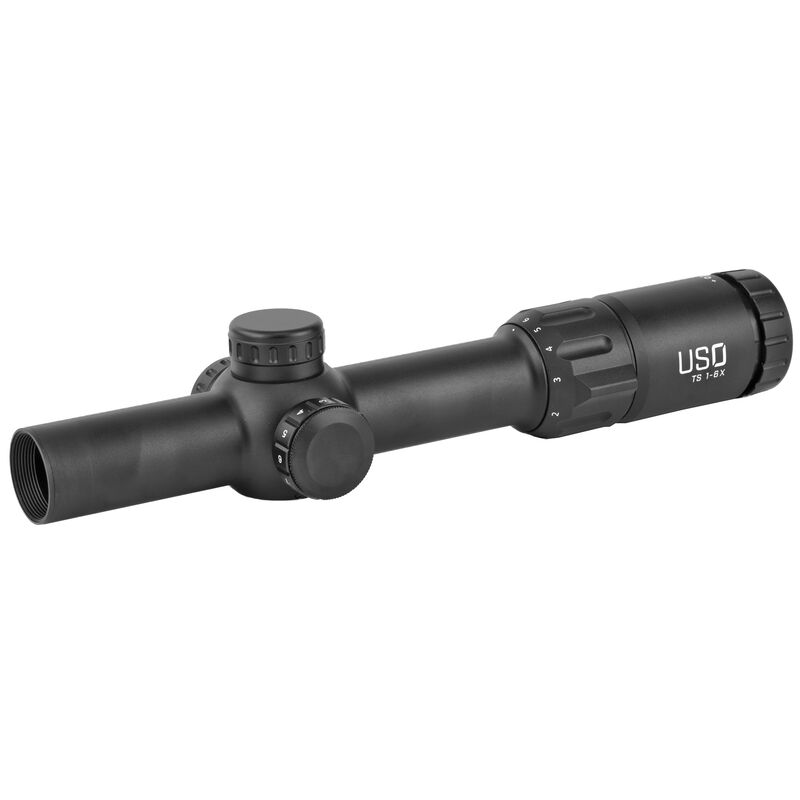 US Optics TS-6X TS Series 1-6x 24mm FFP Tactical Rifle Scope with Red Illuminated JNG Mil Reticle 30mm Tube 0.2 MRAD Adjustment